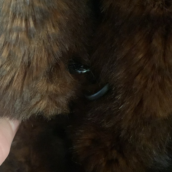 Donna Salyers’ Fabulous Furs Full-Length Oat Brown Ruched Faux Mink Coat XL - Picture 4 of 5